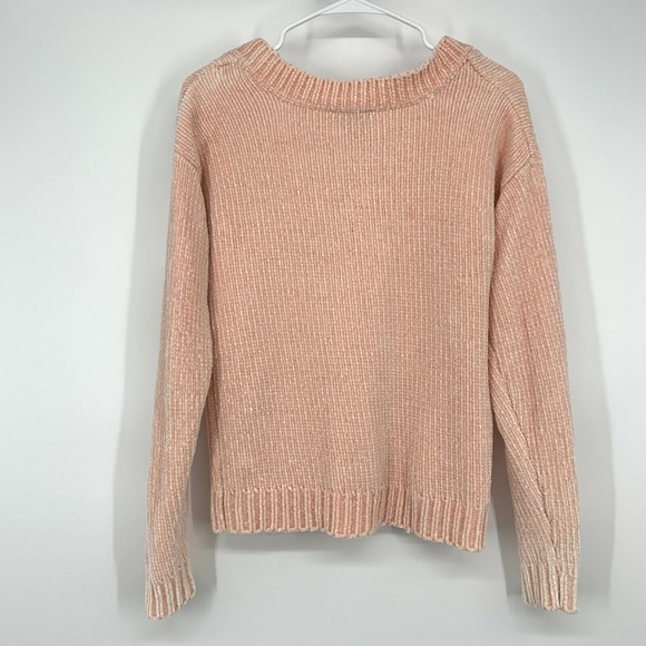 Dip Sweater Womens Size Small Pink V Neck Soft Chenille Pullover Long Sleeve - Picture 6 of 9